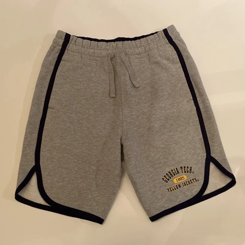Georgia tech men’s size medium sweat shorts gray blue Cover