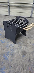Charcoal Grill Kebab BBQ Portable Mangal "DODGE" 10 Gauge - Picture 1 of 5