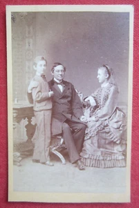 Orig. Foto CDV Albúmina actor director Karl Rettich niños Viena alrededor de 1870 - Imagen 1 de 10