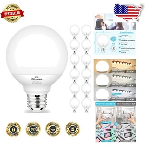 Upgrade Bathroom Lighting with 12pc 6000K Daylight E26 Bulbs for Style & Clarity - Picture 1 of 8