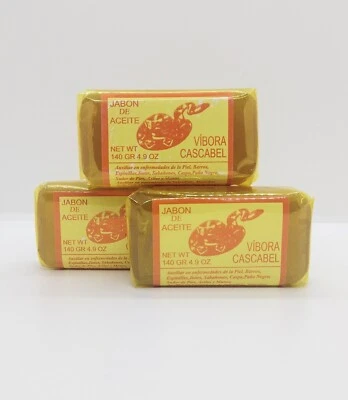3x Jabon de Aceite de Vibora de Cascabel RattleSnake Soap Treatment Skin 4.9 oz - Image 1 of 2