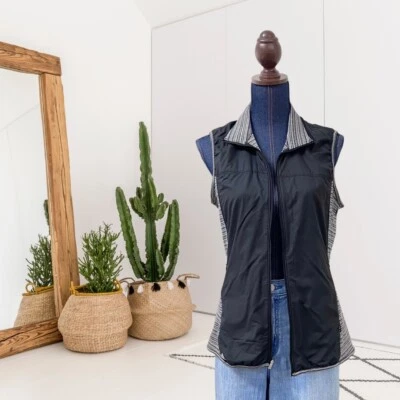 Adidas Golf Para Mujer M Cremallera Completa Chaleco Sin Mangas Elastizado Mecha Humedad Gris Negro Foto 1 de 4