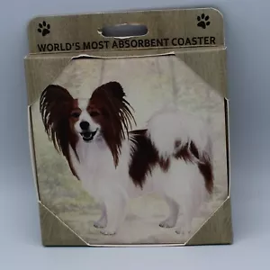 World's Most Absorbent Stone Coaster Papillon Dog - Picture 1 of 1