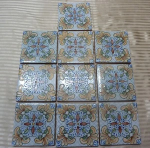 Talavera mexikanische Akzent Fliesen Größe 4x4x0,4 Zoll. 10 Stk. - Bild 1 von 3