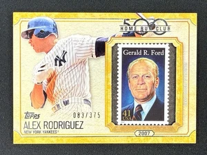 2016 Topps Update 500 Home Run Club Briefmarke /375 Alex Rodriguez #500SC-AR - Bild 1 von 2