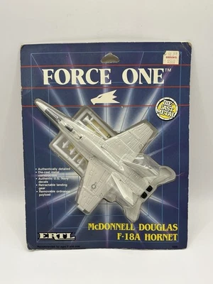 ERTL vtg 1989 FORCE ONE 8'' McDonnell Douglas F-18A Hornet 1035 DIE CAST SEALED - Image 1 of 4