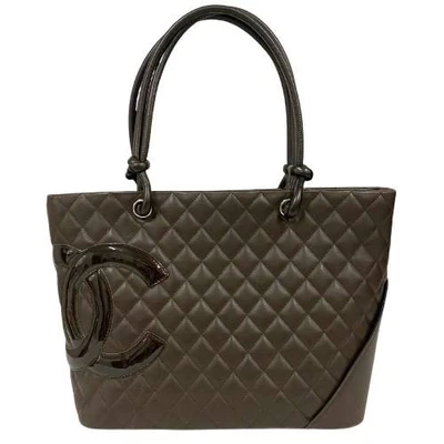 Bolso de Mano Chanel Cambon Line Marrón Oscuro Usado-B Foto 1 de 4