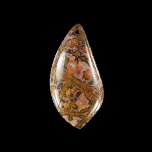 Leopard Skin Jasper BEAD 48x23x7 mm HB300144 - Picture 1 of 4