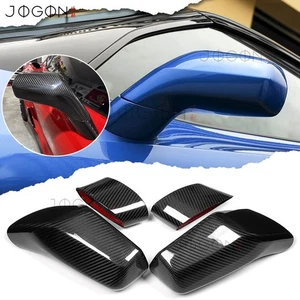 Tapas de espejos retrovisores laterales de carbono seco para Corvette C7 ZR1 Z06 2014 2015-2019 - Imagen 1 de 13