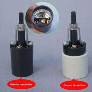On/Off Light Lamp Rotary Switch Long Bottom Turn Socket E27 Repair Part - Picture 1 of 12