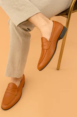 Men's Handmade Genuine Leather Slip On Dress Loafers| Moccasin shoes - Image 1 of 4