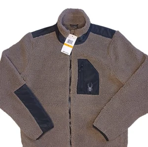 Spyder Fleece Coat Full Zip Up Men's Size Small Green Jacket - Picture 1 of 11