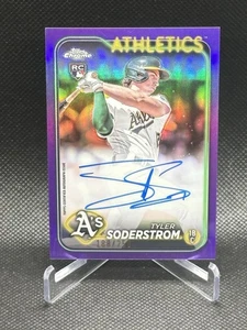 24 Topps Chrome Tyler Soderstrom Rookie auto Purple ON card /250. RC no RA-TSO - Picture 1 of 2