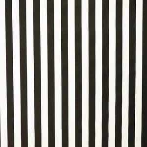 Schwarz-weiß gestreifter Druck Stretch Baumwolle Twill Stoff - Bild 1 von 2