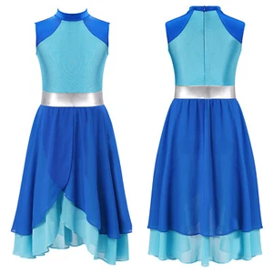 Girls Praise Dance Dress Metallic Liturgical Worship Church Robe Swing Lyrical  - Picture 1 of 102