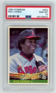 1984 Donruss #352 Rod Carew California Angels HOF PSA 10 Gem Mint - Bild 1 von 2