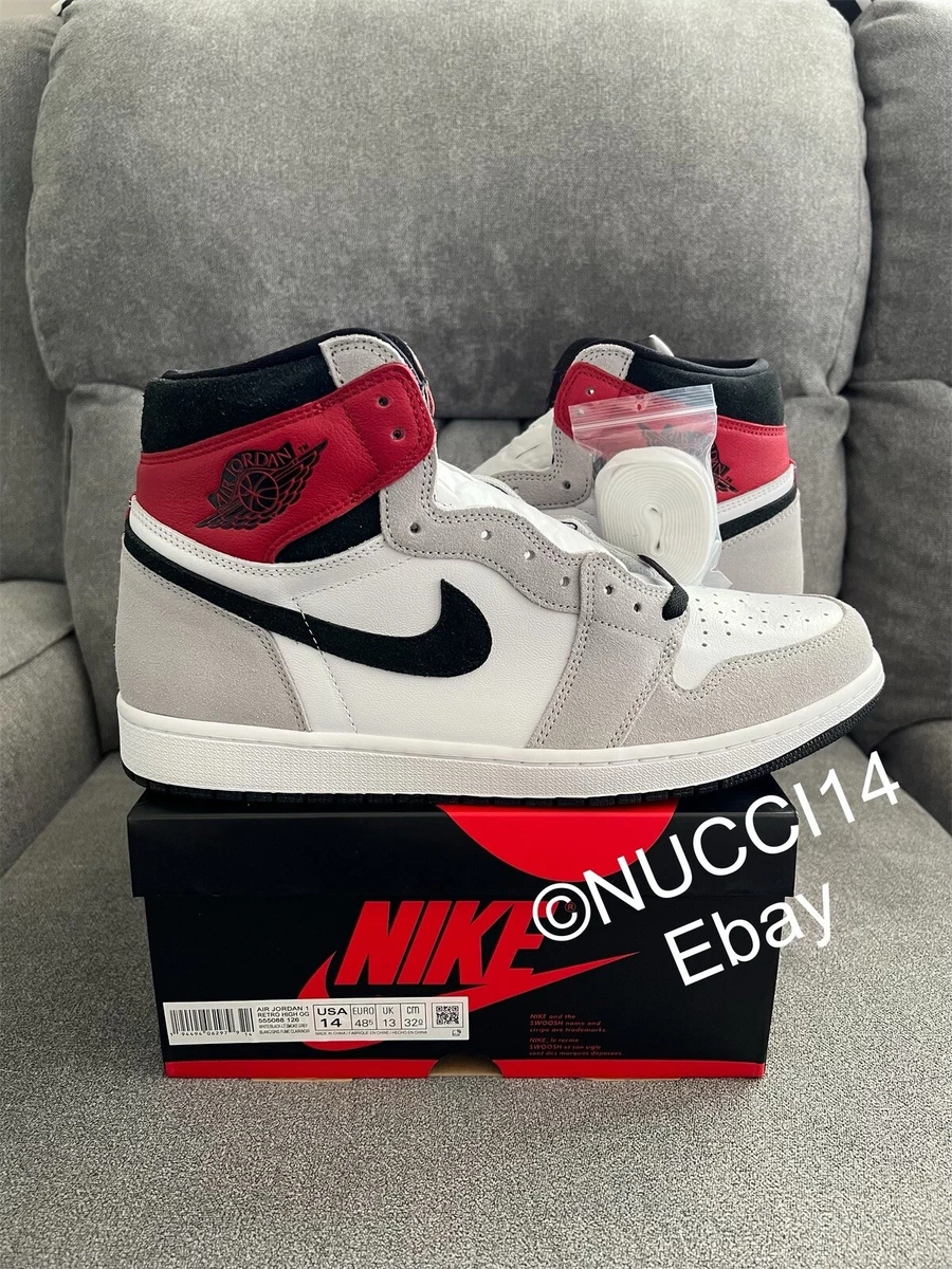 靴 AIR JORDAN 1 HIGH OG LIGHT SMOKE GREY 27 Jordan 1 Retro High Light Smoke Grey Men's - 555088-126 - US