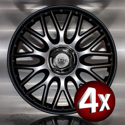 4x RADKAPPEN 15 ZOLL ORDEN BLACK SILVER TUNING RADZIERBLENDEN - Bild 1 von 3