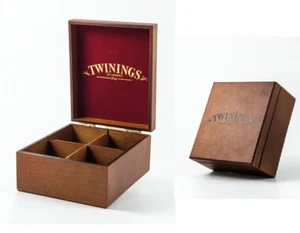 SCATOLA IN LEGNO VUOTA 4 SCOMPARTI TWININGS PER BUSTINE DI TE' TISANE E CAMOMILL - Imagen 1 de 1