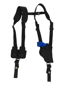 New Barsony Vertical Shoulder Holster w/ Speed-loader Pouch for 2" Revolvers - Picture 1 of 6