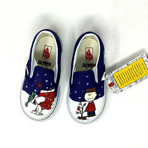 Vans Peanuts Charlie Tree Weihnachten Kleinkind klassischer Slipper 5 Schuhe Neu - Bild 1 von 4