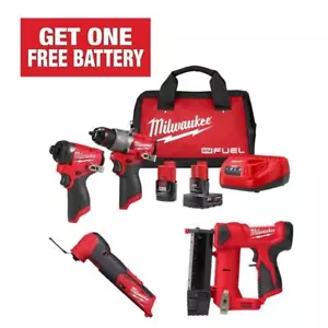 Milwaukee Power Tool Combo Kit 12-Volt Cordless Brushless w/ Battery (4-Tools) - Picture 1 of 12