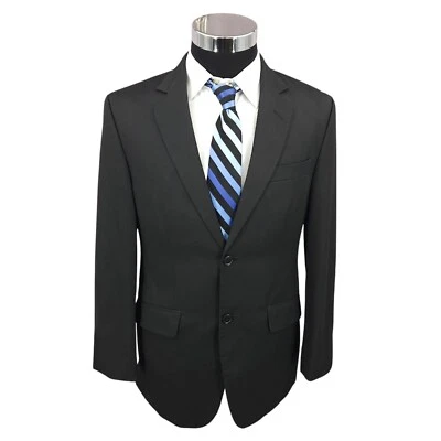 JF J. Ferrar Blazer Mens 38R Black Modern Fit Sports Coat Jacket 2 B * - Image 1 of 4