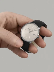 Reloj Junghans Meister Fein automático firma 39,5 mm correa de cuero 27/4355,00 - Imagen 1 de 6