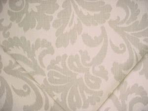 11-1/8Y Kravet Lisena/D Gray Creme Printed Cotton Ikat Damask Upholstery Fabric - Picture 1 of 3