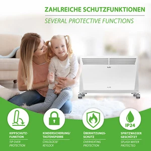 Konvektor Konvektorheizung Heizer Heizgerät Heizung Elektro 2kW Frostwächter - Bild 1 von 16