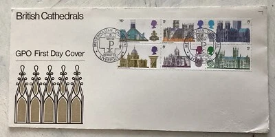 GB QEII 1969 Cathedrals GPO FDC Metropolitan Cathedral Liverpool Cat £30+ - Image 1 of 4