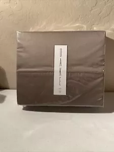 Oake Twin Sheet Set 100% Cotton Sateen 525 Thread Count Taupe Mocha - Picture 1 of 3
