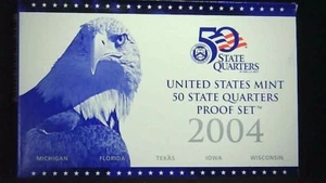 2004-S US Proof State Quarter Mint Set 5 Coins GDC Proof CN CLAD 21swc1003-5 - Picture 1 of 6