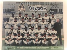Vintage Signed Autograph Fort Wayne Wizards 1995 SEASON Baseball Photo Poster