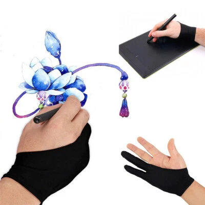 Anti-fouling Two Finger Artist Drawing Glove for Art Graphic Painting Tablet S-L - Image 1 of 4