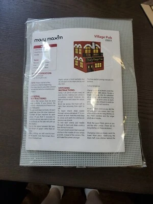 Mary Maxim Christmas Village Pub 235551 Plastic Canvas Stitch Kit NEW - Image 1 of 4