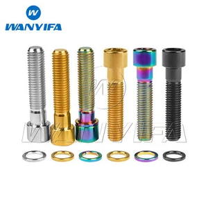 Titanium Bolt M7x32mm Cap Hexagon Head With Washer Screw Set for Bike Motorcycle - Picture 1 of 11