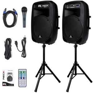 Proreck Dance 15 15'' 2000 Watt 2-Way Powered PA Bluetooth Speaker System - Picture 1 of 7