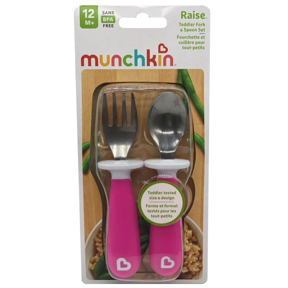 Munchkin Raise Toddler Fork & Spoon Set 12m+ - Image 1 of 1