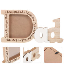 Dad Wooden Picture Frame - Rustic Desktop Plaque for Father-DN