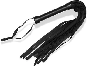 Peitsche Leder Mini Flogger Lederpeitsche Rollenspiele mit Riemen Schwarz NEU - Bild 1 von 5
