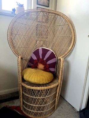 Silla trono pavo real vintage *tamaño completo* estilo trono TikTok Foto 1 de 4