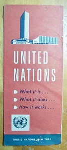 Vintage 1959 UNITED NATIONS Prospekt - Bild 1 von 3