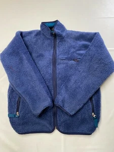 Mens PATAGONIA Blue Vintage Deep Pile Retro X Fleece Jacket Sz M - Picture 1 of 7