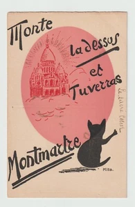 Schwarze Katzen. MONTMARTRE . PARIS CPA 3155 - Bild 1 von 2