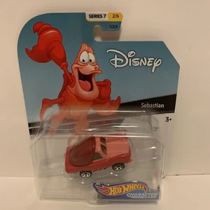 HOT WHEELS Sebastian Disney Character Cars Series 7 BRAND NEW ON CARD #2/6 - Picture 1 of 3
