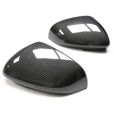 Cubierta de espejo retrovisor lateral exterior de reemplazo de fibra de carbono para Jaguar XE XF XK XJ I-PACE Foto 1 de 4