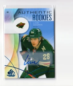 LIAM OHGREN '24/25 Upper Deck SP Game Used AUTHENTIC ROOKIES BLUE AUTOGRAPH card - Picture 1 of 1