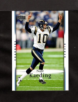 Football Card - Nate Kaeding - Chargers - Upper Deck  - 2007 - #155 - Image 1 of 2