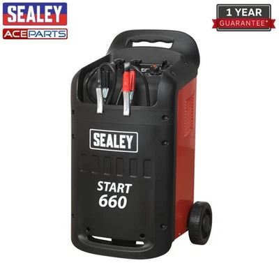 Sealey START660 12V/24V/230V Battery Charger Starter Car Van Light Commercial - Image 1 of 4